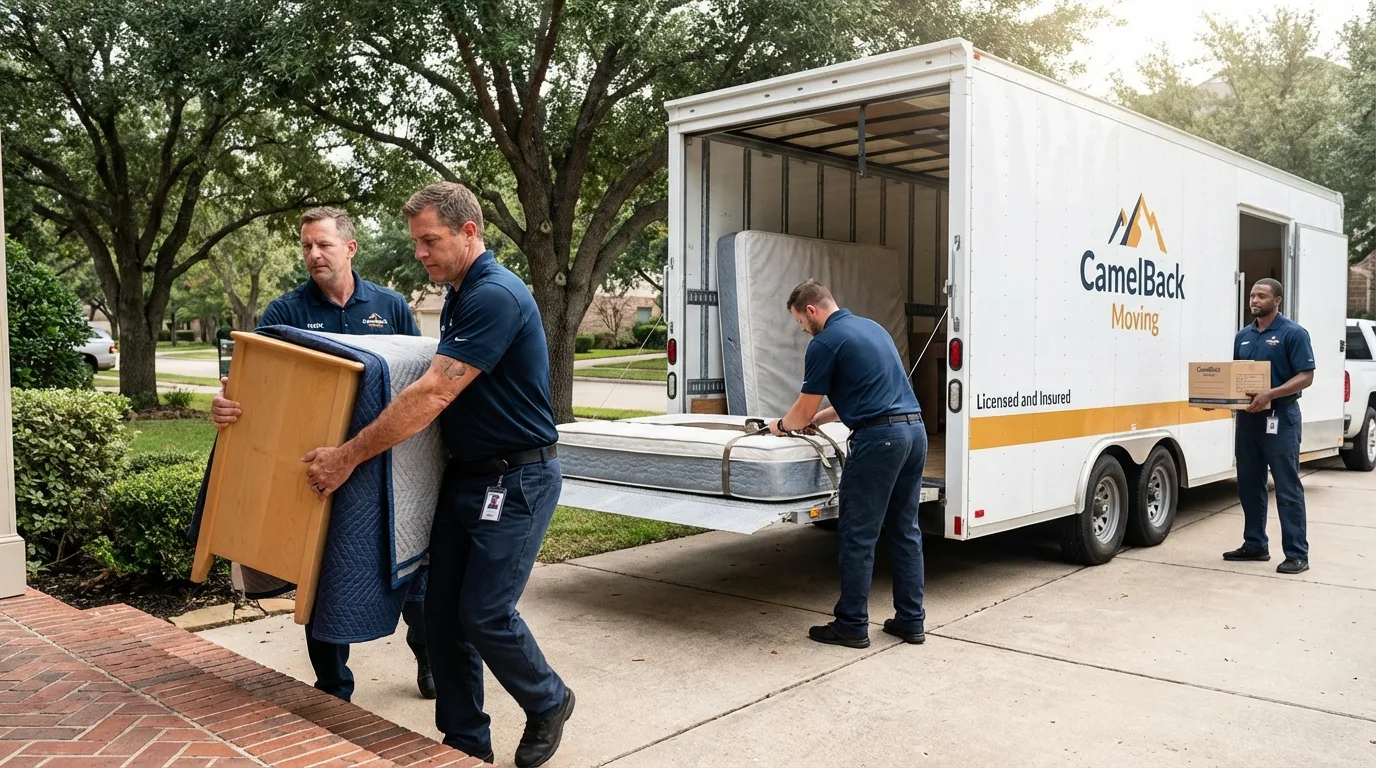 Crew loading residential truck for cross-state move from Sicklerville, NJ
